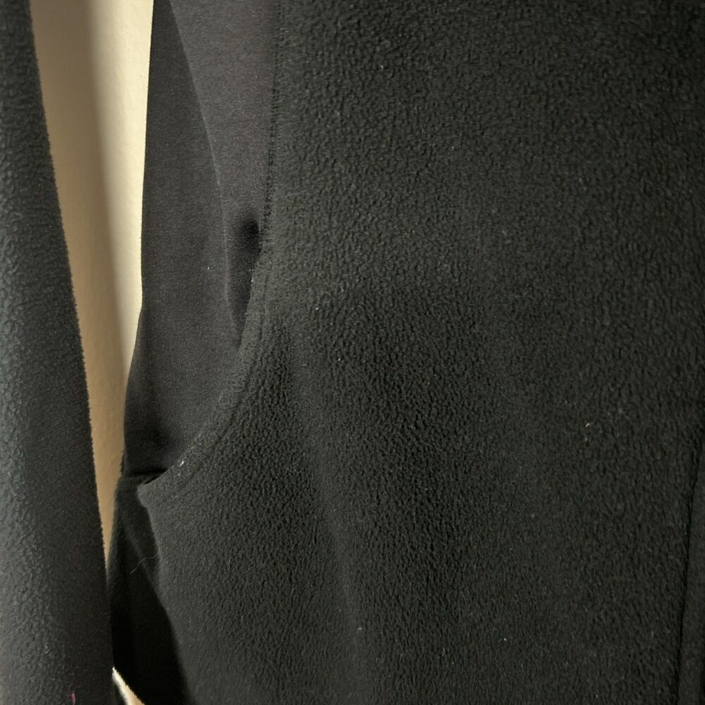 Reebok Men’s Full Zip Fleece Jacket Black Size M Polyester Stretch - Picture 6 of 8